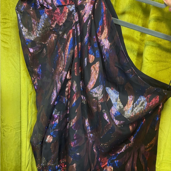 Sabina Musayev Shimmer One Shoulder Puff Sleeve Blouse. Size Small. Retail $215 - Picture 8 of 9